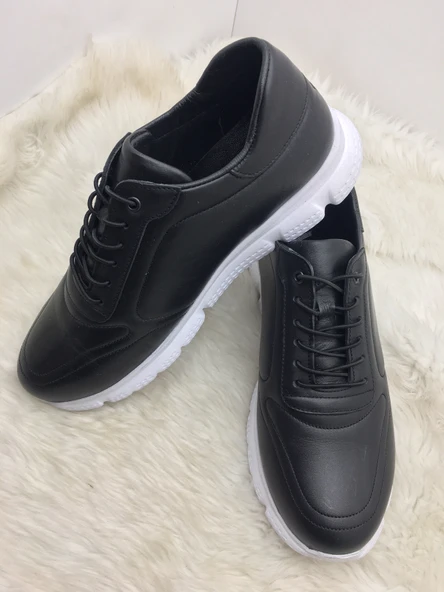 VOYAGER SİYAH GERÇEK DERİ LASTİK BAĞLI ERKEK AYAKKABI 5053 - Resim 2