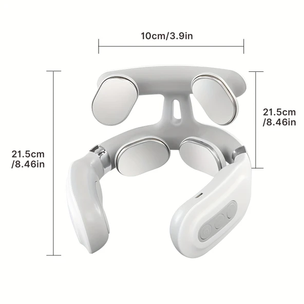 Valkyrie Şarjlı Mikro Elektrikli Omuz ve Boyun Masaj Aleti Isıtmalı 4 Mod 16 Kademe Servikal - 8