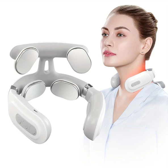 Valkyrie Şarjlı Mikro Elektrikli Omuz ve Boyun Masaj Aleti Isıtmalı 4 Mod 16 Kademe Servikal - 2