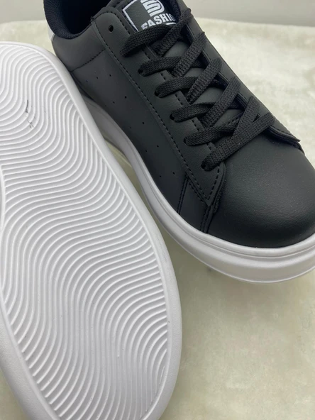 ÇİĞDEM DERİ YÜKSEK TABAN KADIN GÜNLÜK SPOR AYAKKABI - Resim 4