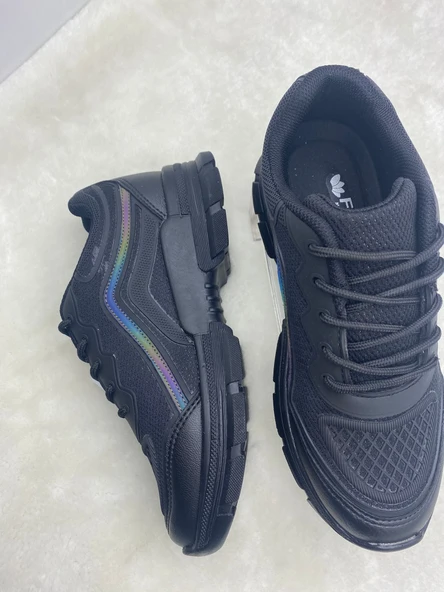 ÇİĞDEM S.SİYAH KADIN KALIN TABAN SNEAKERS - Resim 2