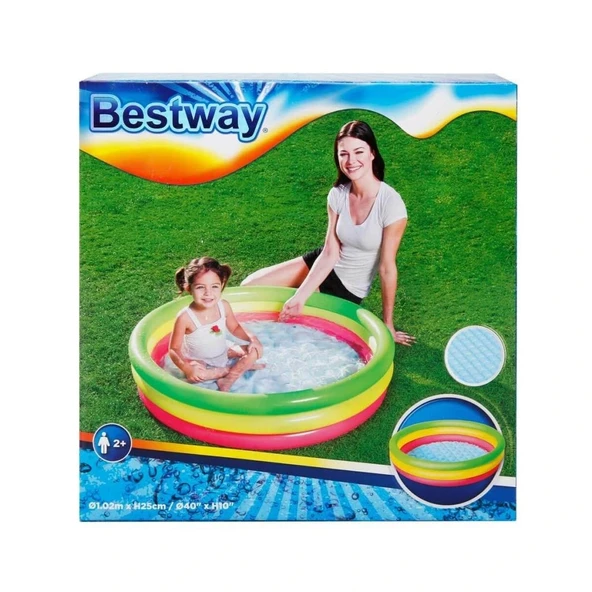 Bestway 3 Bölmeli Çocuk Havuzu 102x25 Cm 51104 - Resim 2