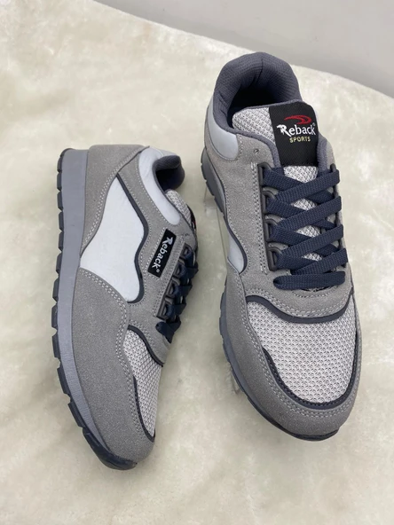 ÇİĞDEM FÜME-GRİ FİLELİ ERKEK SPOR AYAKKABI - Resim 4