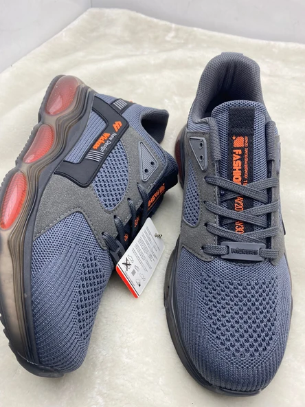 ÇİĞDEM FÜME-TURUNCU MEMORY TABAN ERKEK SPOR AYAKKABI - Resim 7