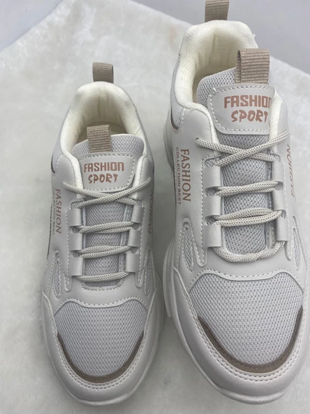 ÇİĞDEM KUM-TABA KADIN YÜKSEK TABAN SNEAKERS SPOR AYAKKABI - 7