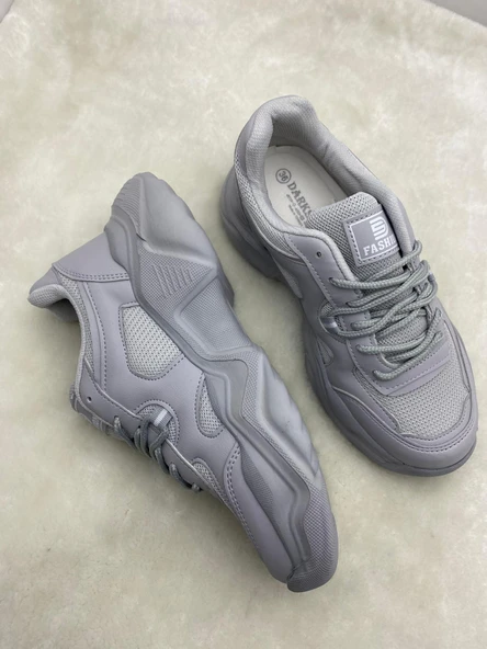 ÇİĞDEM BUZ GRİ KALIN TABAN KADIN SPOR AYAKKABI - 8