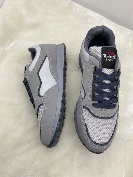 ÇİĞDEM FÜME-GRİ FİLELİ ERKEK SPOR AYAKKABI - Resim 6