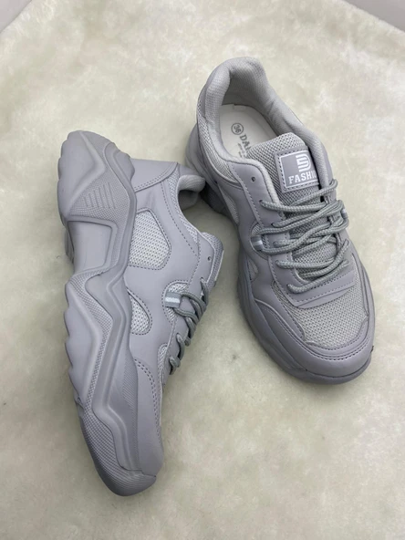 ÇİĞDEM BUZ GRİ KALIN TABAN KADIN SPOR AYAKKABI - 9