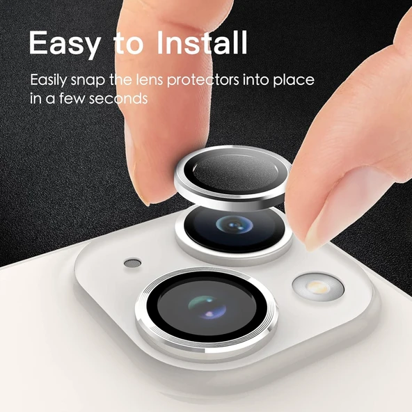 iPhone 14 / iPhone 14 Plus Raze Metal Kamera Lens Koruyucu - 12