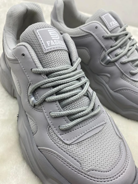 ÇİĞDEM BUZ GRİ KALIN TABAN KADIN SPOR AYAKKABI - 5