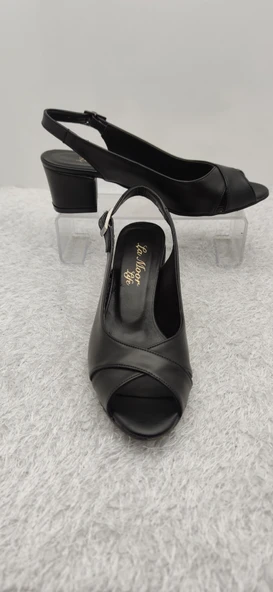 LAMOR SİYAH ÇAPRAZ AÇIK AYAKKABI AA.2A ürün görseli 1