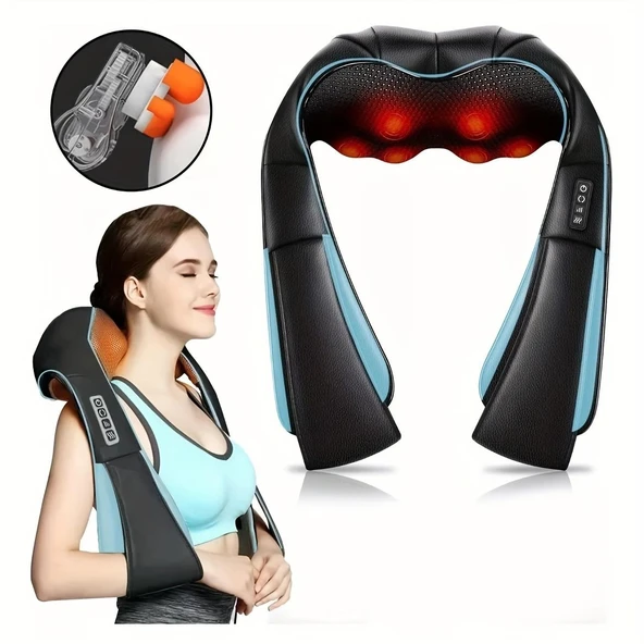 Valkyrie Şarjlı Shiatsu Bel Bacak Ayak Sırt Boyun Masaj Aleti Isıtmalı 8 Nodüllü 1. Kalite Rahatlatıcı Kas Gevşetici Masaj Cihazı - 6