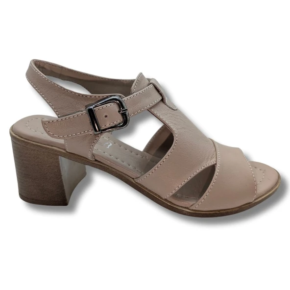 Rubis - Hakiki Deri Kadın Topuklu Sandalet - Resim 2