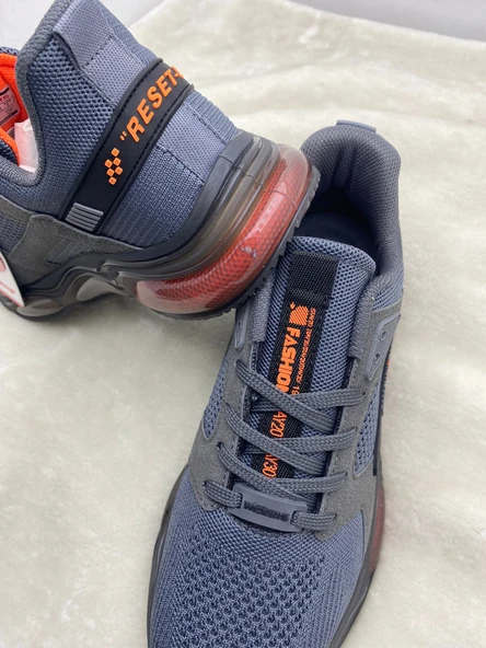 ÇİĞDEM FÜME-TURUNCU MEMORY TABAN ERKEK SPOR AYAKKABI - Resim 4