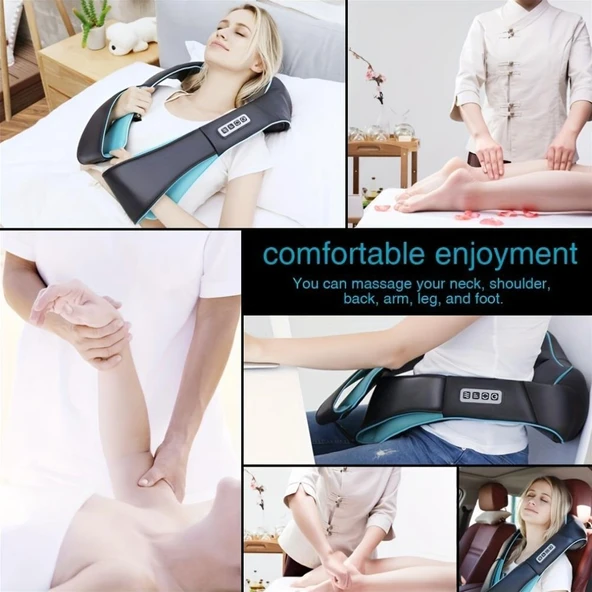 Valkyrie Şarjlı Shiatsu Bel Bacak Ayak Sırt Boyun Masaj Aleti Isıtmalı 8 Nodüllü 1. Kalite Rahatlatıcı Kas Gevşetici Masaj Cihazı - 2