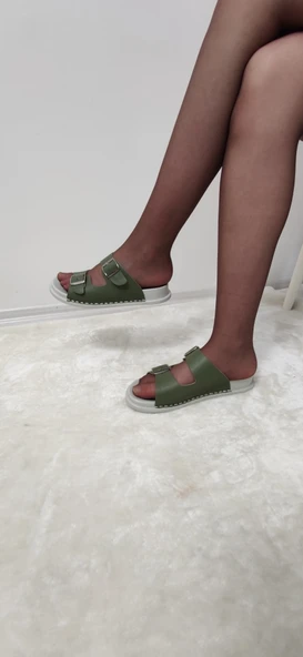 VOYAGER TABA GERÇEK DERİ ORTOPEDİK ÇİFT TOKALI TERLİK(9171) - Resim 4