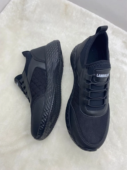 ÇİĞDEM SİYAH LASTİK BAĞLI KADIN SPOR AYAKKABI - Resim 3