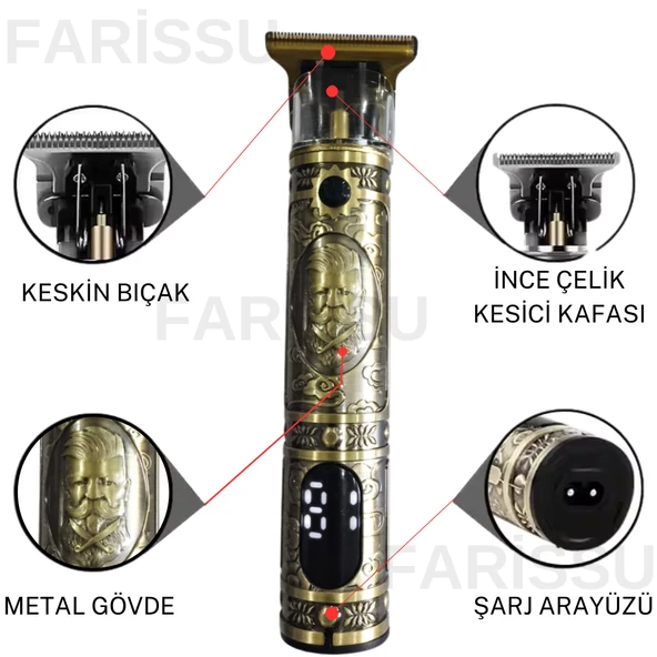 Dearling Şarjlı kablosuz Saç ve Sakal Kesme Makinesi - 4