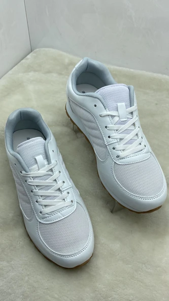 ÇİĞDEM BEYAZ ERKEK BEZ SNEAKER SPOR AYAKKABI(ZGN) - Resim 4
