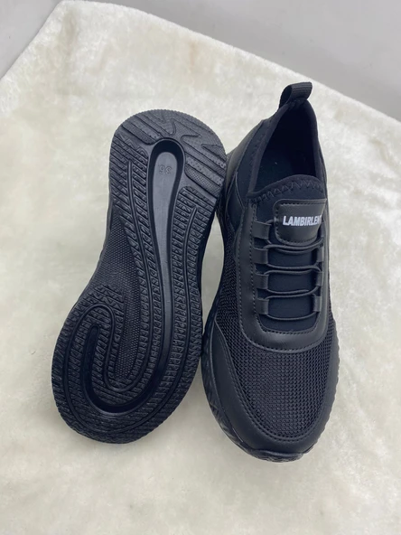 ÇİĞDEM SİYAH LASTİK BAĞLI KADIN SPOR AYAKKABI - Resim 2