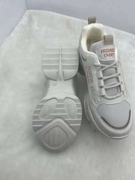 ÇİĞDEM KUM-TABA KADIN YÜKSEK TABAN SNEAKERS SPOR AYAKKABI - 2