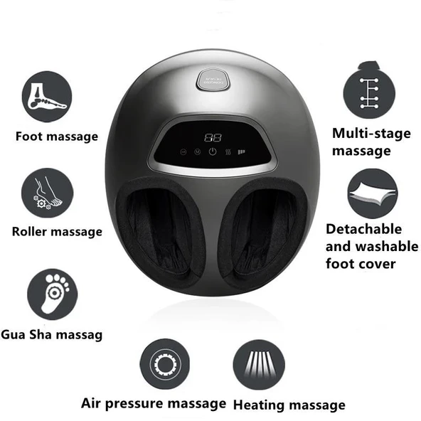 Valkyrie Isı Zaman Hava Basınç Ayarlı Ayak Masaj Aleti Shiatsu Foot Massager Kumandalı - 8
