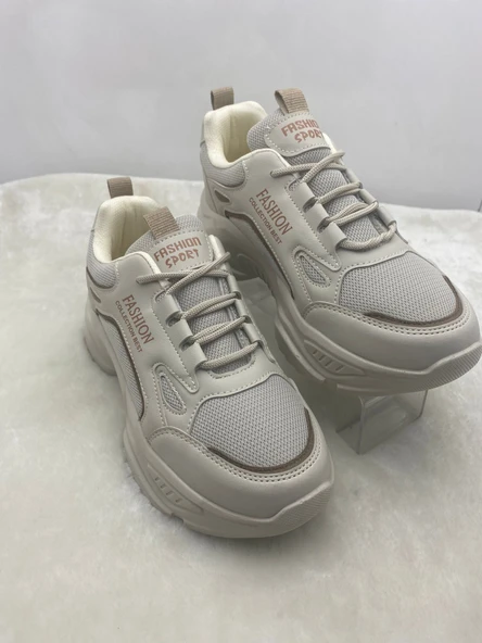 ÇİĞDEM KUM-TABA KADIN YÜKSEK TABAN SNEAKERS SPOR AYAKKABI - 6