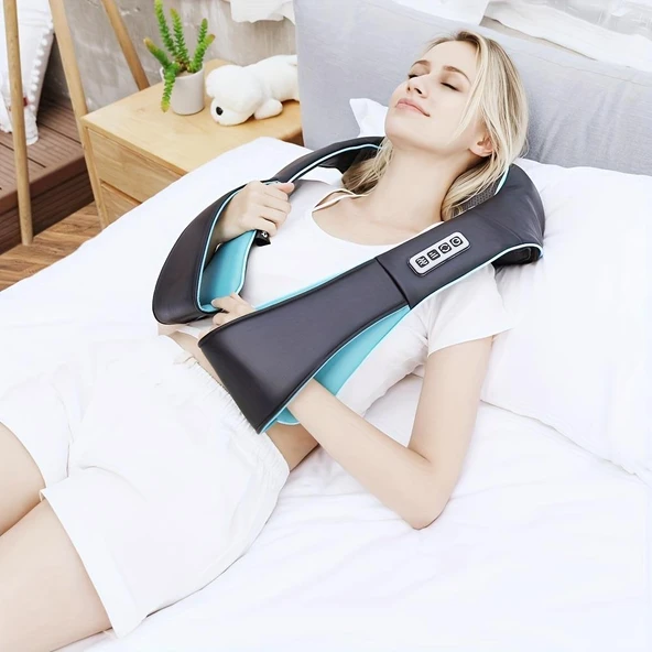 Valkyrie Şarjlı Shiatsu Bel Bacak Ayak Sırt Boyun Masaj Aleti Isıtmalı 8 Nodüllü 1. Kalite Rahatlatıcı Kas Gevşetici Masaj Cihazı - 11