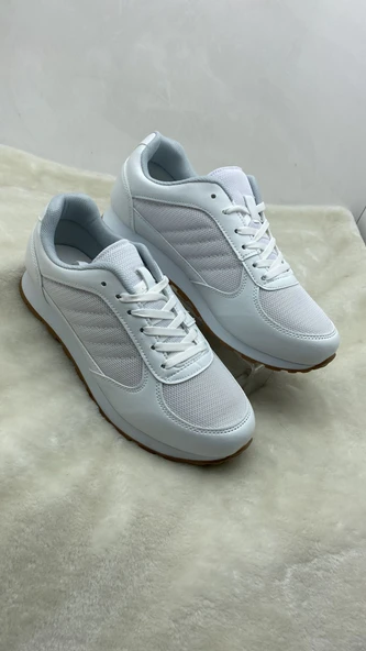 ÇİĞDEM BEYAZ ERKEK BEZ SNEAKER SPOR AYAKKABI(ZGN) - Resim 6