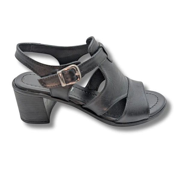 Rubis - Hakiki Deri Kadın Topuklu Sandalet - Resim 3