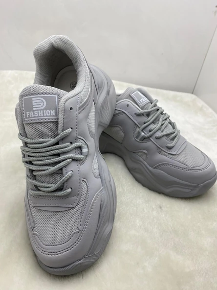 ÇİĞDEM BUZ GRİ KALIN TABAN KADIN SPOR AYAKKABI - 3