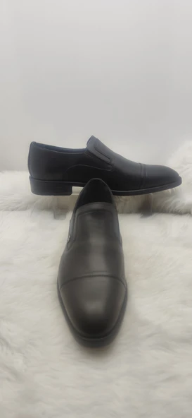 ÇİĞDEM A.AKIN GERÇEK DERİ BAĞSIZ KLASİK AYAKKABI 232 SİYAH - Resim 4