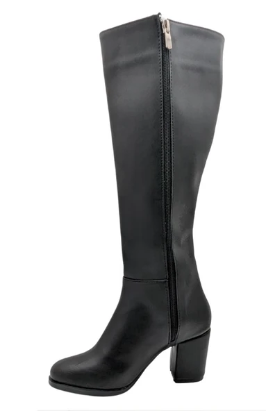 Lunaria Kadın Topuklu Çizme - Şık Tasarım ve Suni Deri - Resim 4