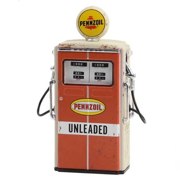 NessiWorld Greenlight 1/18 Vintage Gas Pumps Pennzoil Series 14