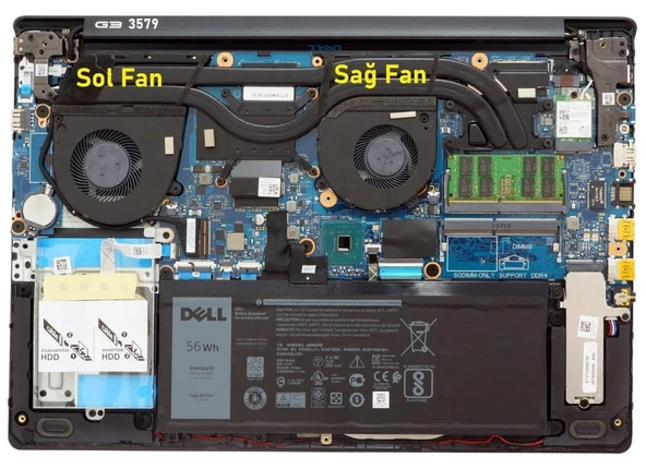 Dell P75F003 Notebook Vga Fanı V2 (Sol Fan)