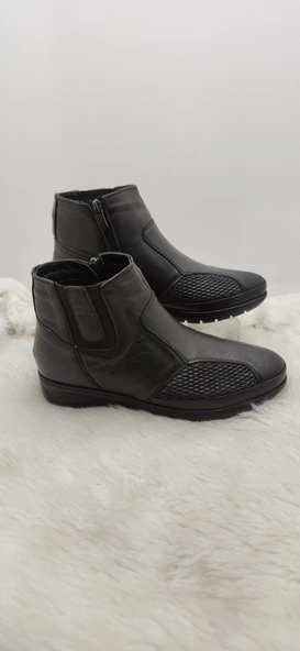 VOYAGER SİYAH GERÇEK DERİ KEMİK ÇIKINTISINA ÖZEL ANNE BOTU - Resim 2