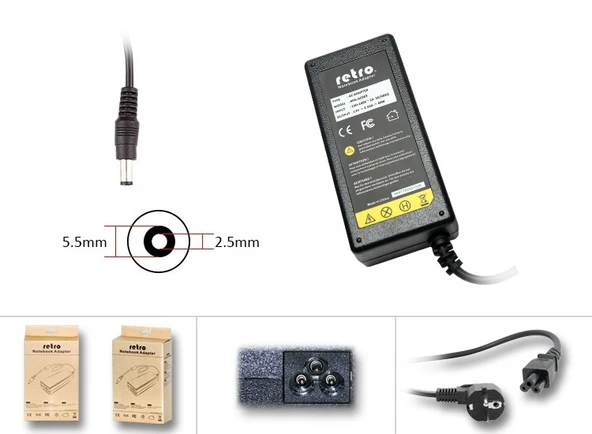 12V 3.3A 40W Lcd Monitör Adaptörü 5.5 x 2.5mm / RPA-AC003