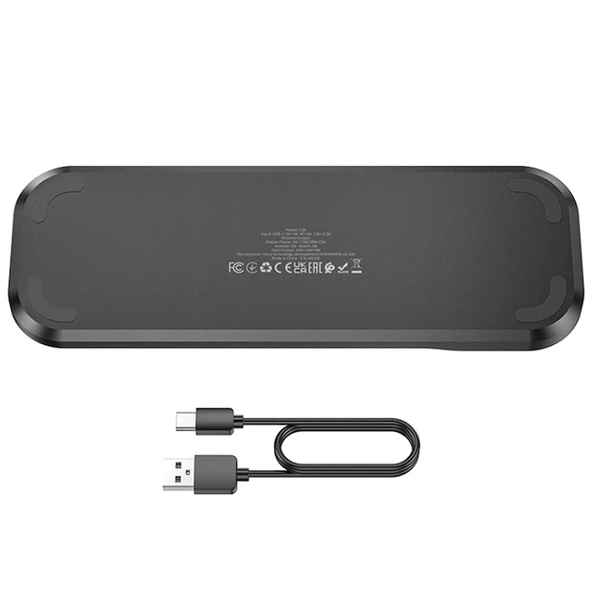 HOCO CQ6 3in1 Wireless Kablosuz Hızlı Şarj Standı (Telefon-Kulaklık-Samsung watch) - 5