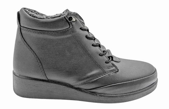 TWİNGO SİYAH LASTİK BAĞLI İÇİ TÜYLÜ BOT - Resim 4