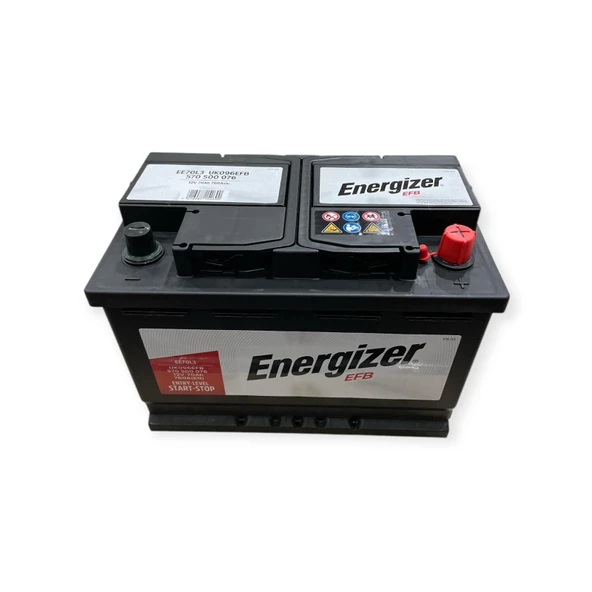 ENERGİZER AKÜ EFB 12V 70 AMPER 760A EN START-STOP ÜRETİM YILI 2024 SON ÜRETİM - 5