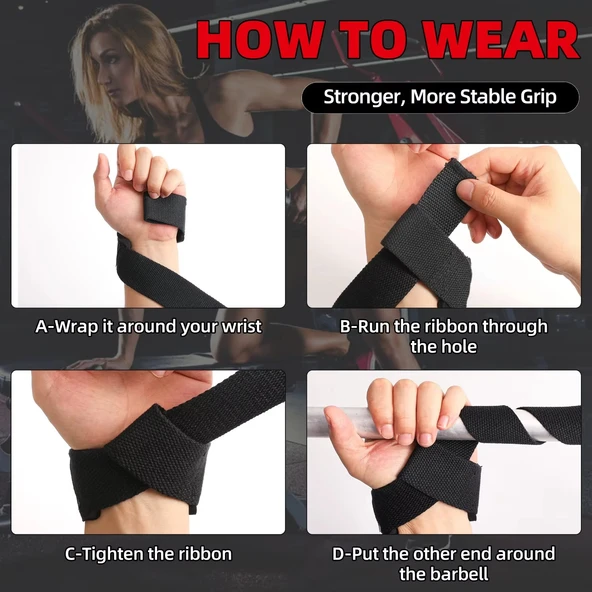 Ağırlık Kaldırma Kayışı Ağırlık Kayışı Wrist Strap - 6