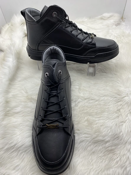 ÇİĞDEM GERÇEK DERİ LASTİK BAĞLI İÇİ KÜRKLÜ BİLEK BOY BOT (GAMZE725) - Resim 2