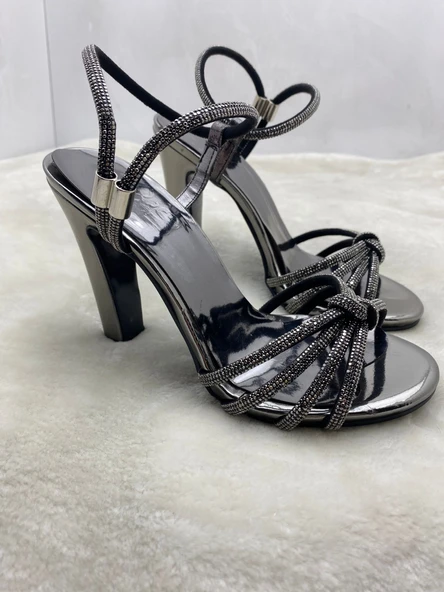 ÇİĞDEM PLATİN PLATFORM TAŞLI ABİYE AYAKKABI (UĞL) - Resim 9