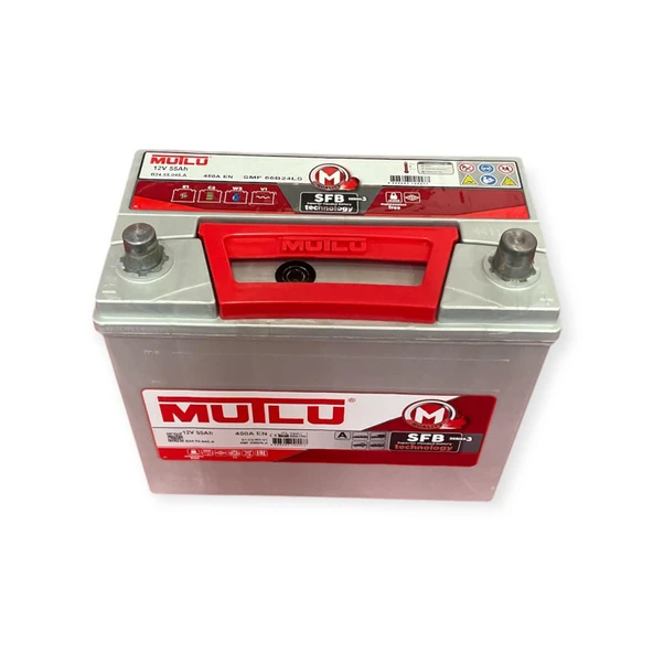 MUTLU AKÜ 12V 55 AMPER 450A EN ÜRETİM YILI 2024 SON ÜRETİM - 3