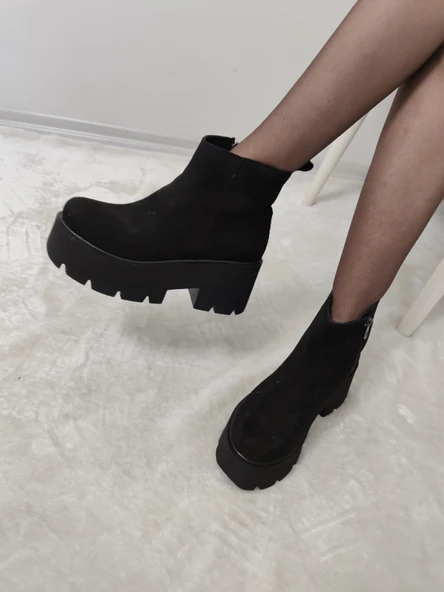 GOLA SÜET PLATFORM TOPUK KISA BOT - Resim 2