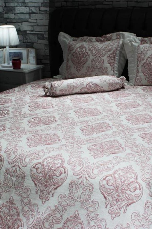 Serenat Çift Kişilik Yatak Örtüsü Pudra - Resim 4