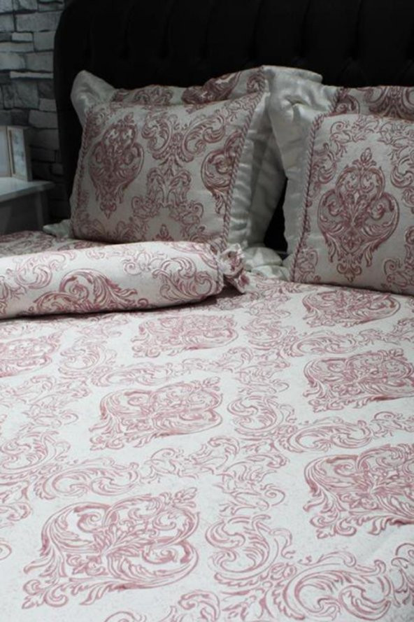 Serenat Çift Kişilik Yatak Örtüsü Pudra - Resim 5