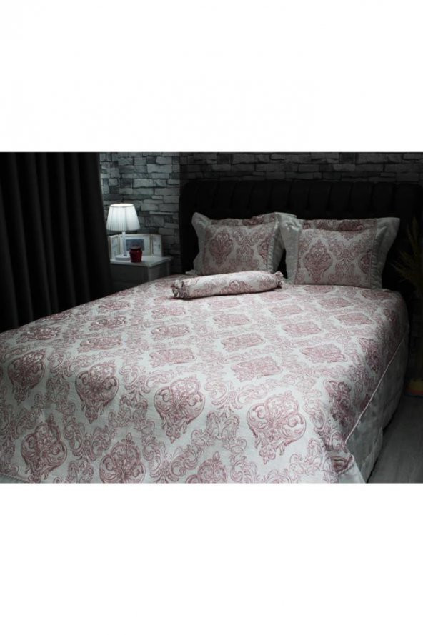 Serenat Çift Kişilik Yatak Örtüsü Pudra - Resim 7