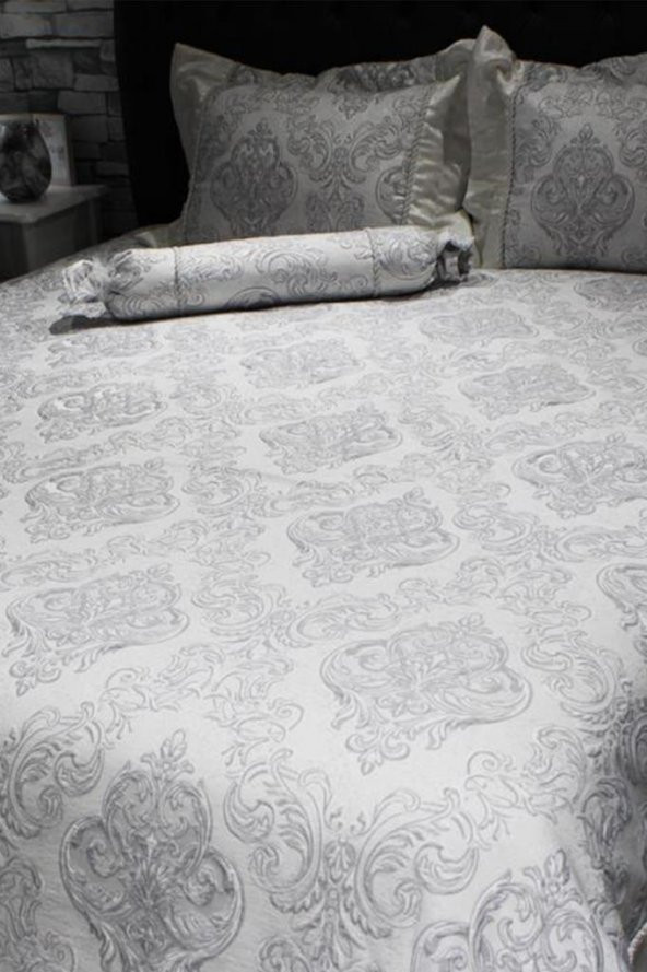 Serenat Çift Kişilik Yatak Örtüsü Gri - Resim 4