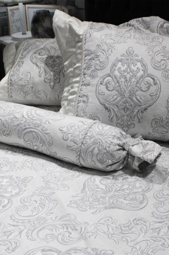 Serenat Çift Kişilik Yatak Örtüsü Gri - Resim 5